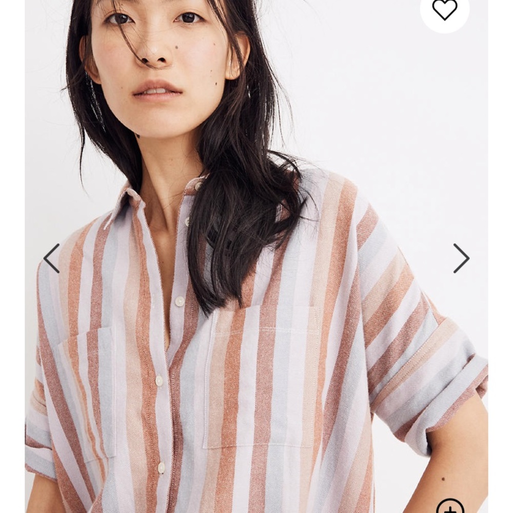 Flannel Courier Shirt in Sunrise Stripe